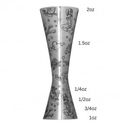 Jigger AERO 1oz/2oz TATTOO [UrbanBAR] Masura Profesionala pentru Cocktailuri