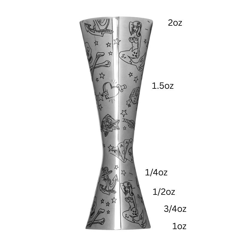 Jigger AERO 1 /2 oz TATTOO [UrbanBAR] Medidor Profesional para Cócteles