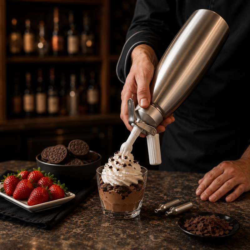 Sifón para Nata Montada (ACERO INOXIDABLE) WHIP Creamer [KAYSER] 1L