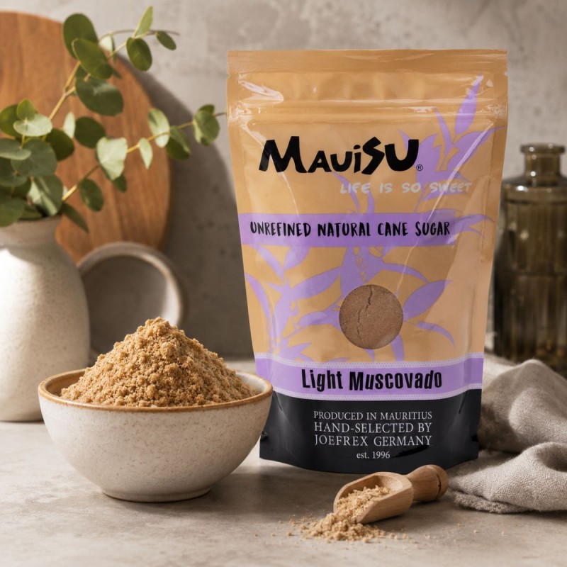 LIGHT MUSCOVADO Cane Sugar [MauiSU] Natural Unrefined 500g