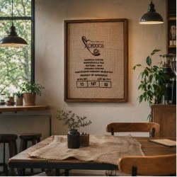 Sac Original din IUTA pentru Cafea – Imprimat pe o Singură Față
