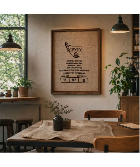 Sac Original din IUTA pentru Cafea – Imprimat pe o Singură Față