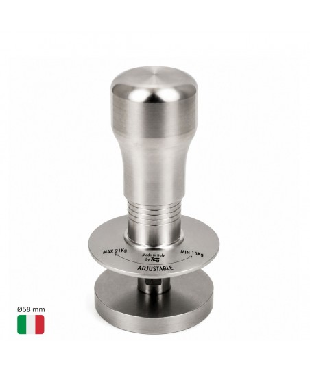 Tamper Calibrato Regolabile Ø58 mm [BARISTA LINE] con Manico in Metallo