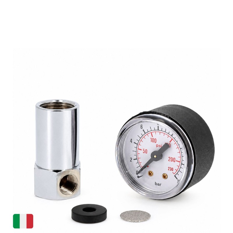 Universal 0–16 Bar Pressure Gauge Kit for Espresso Group Pressure Testing