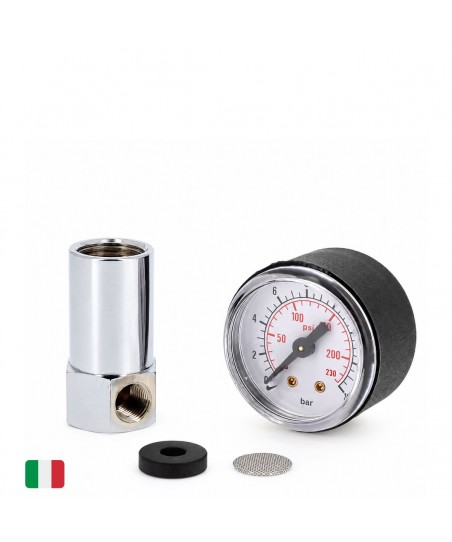 Universal 0–16 Bar Pressure Gauge Kit for Espresso Group Pressure Testing