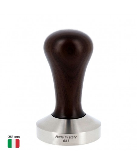 Tamper Caffè Ø53 mm [MOTTA] con Manico in Legno NERO