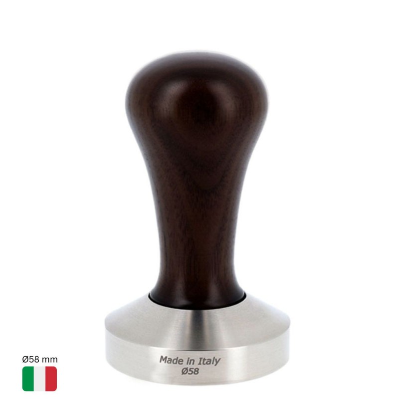 Tamper Caffè Ø58 mm [MOTTA] con Manico in Legno NERO
