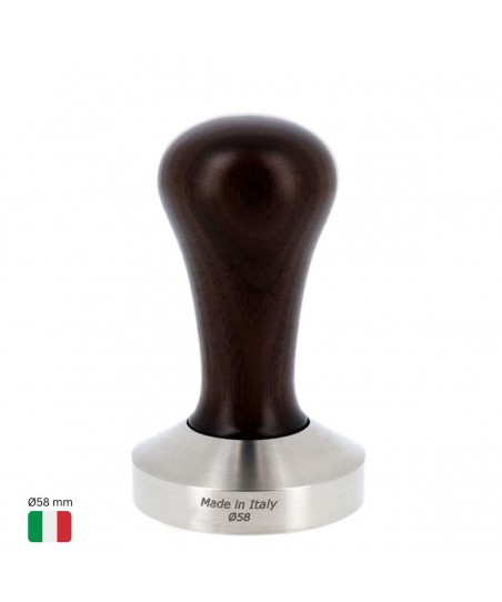 Tamper Caffè Ø58 mm [MOTTA] con Manico in Legno NERO