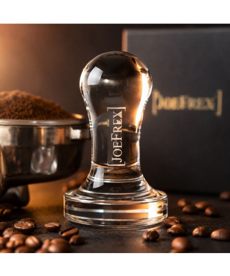 Tamper Caffè Ø58 mm CRYSTAL CLEAR [JoeFrex] in Vetro Massiccio