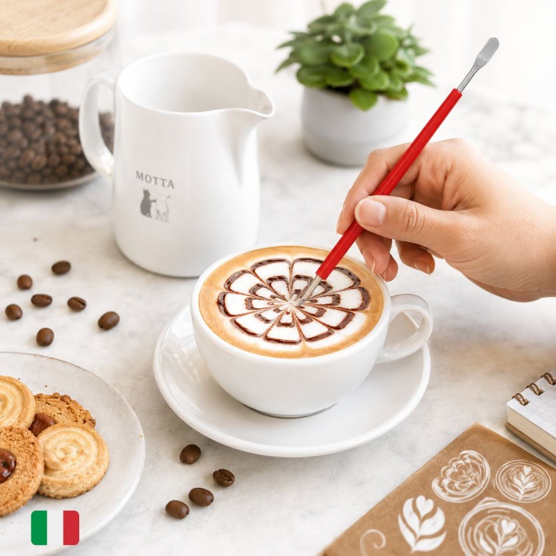 Red Latte Art Pen [MOTTA] for Cappuccino Decoration