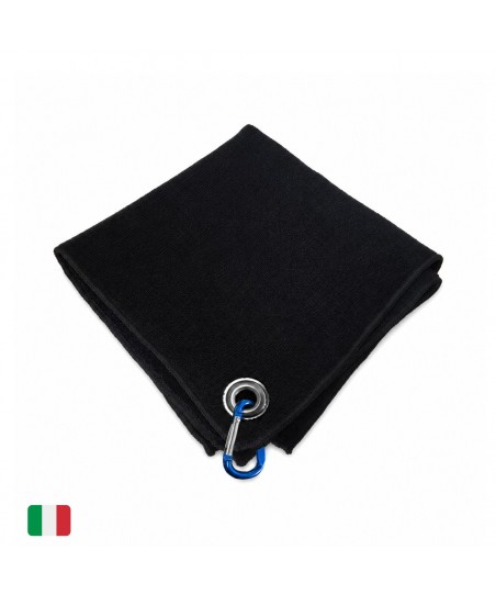 Premium BARISTA Towel with CARABINER – Black 40 × 40 cm