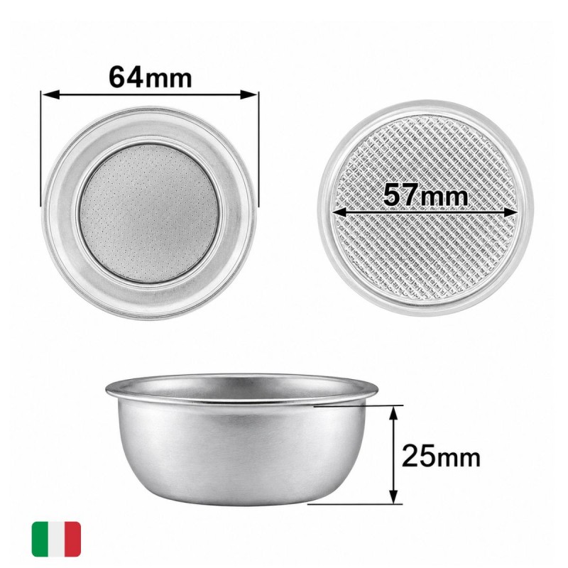 14 g Dupla Szűrőkosár [LELIT] Ø57 mm Espresso Portafilterhez