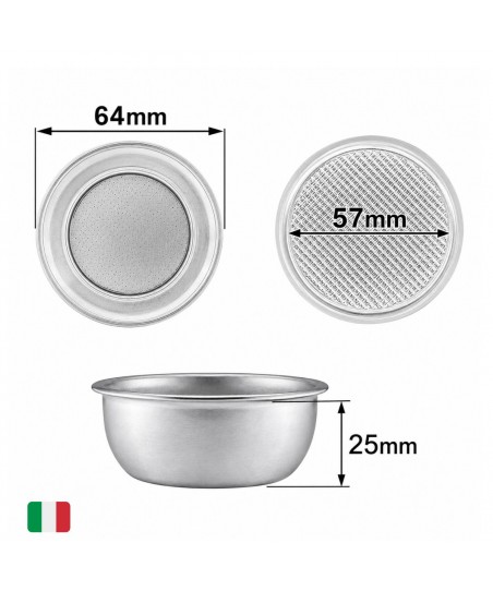 14 g Dupla Szűrőkosár [LELIT] Ø57 mm Espresso Portafilterhez
