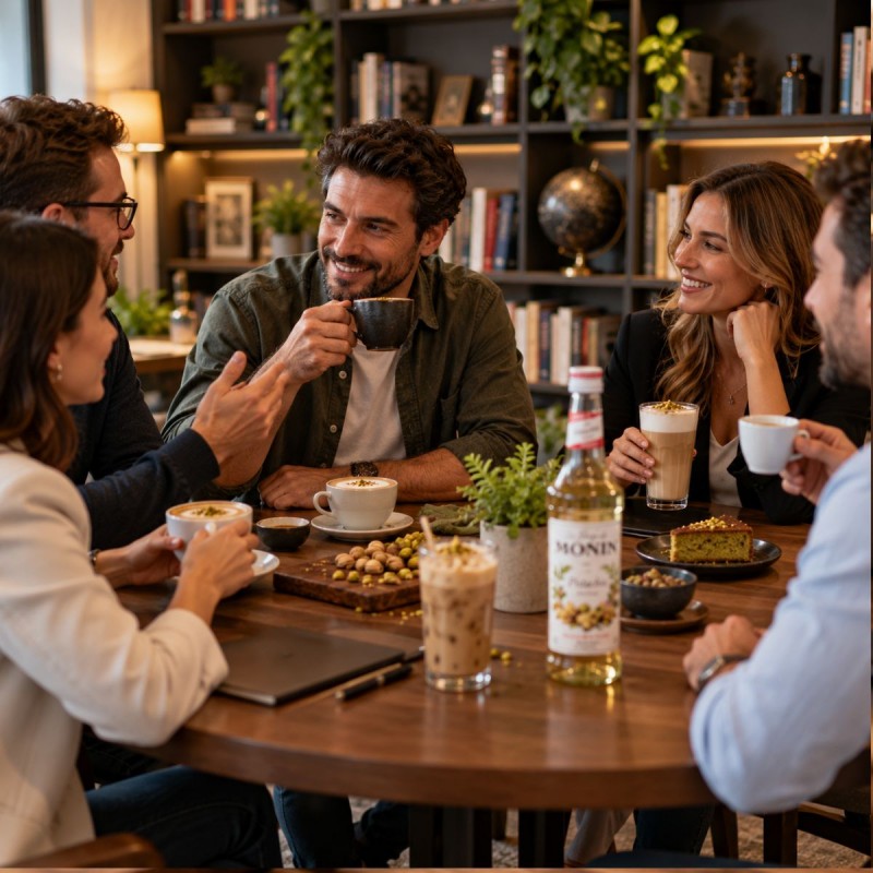 Sciroppo MONIN Pistacchio 700ml – Cappuccino al Pistacchio Fatto in Casa