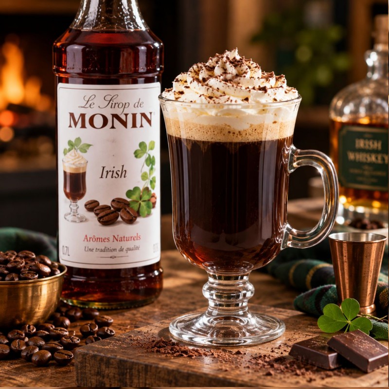 Irish Coffee Clasic în Pahar cu Picior – Rețetă cu și fără Alcool